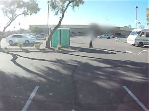 Porta Gloryhole Walmart worker gets trampy