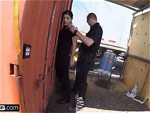 fuck the Cops Latina chick caught sucking a cops lollipop